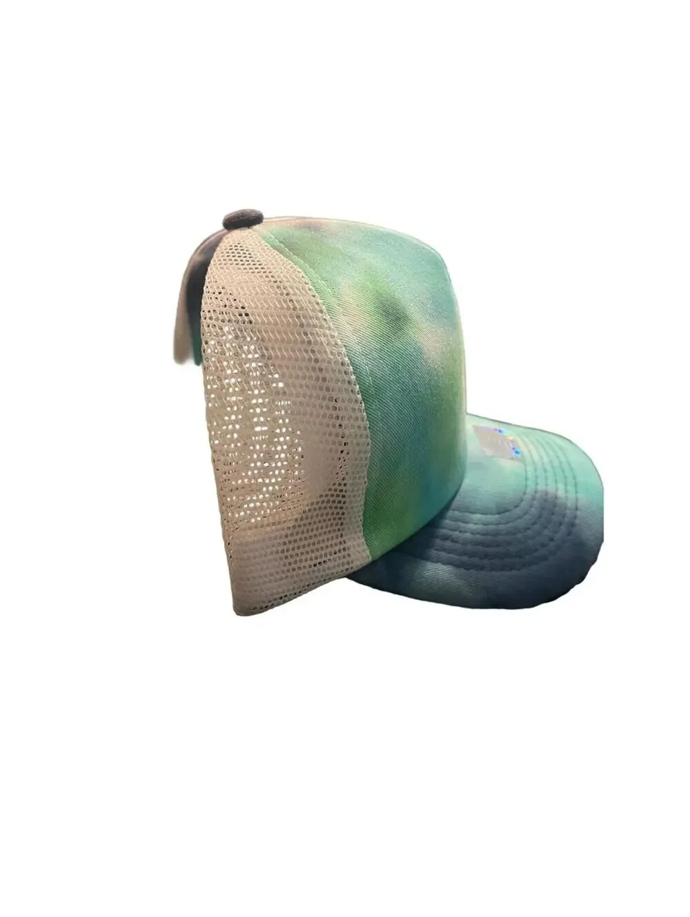 Green Tie Dye Trucker Mesh Cap Green